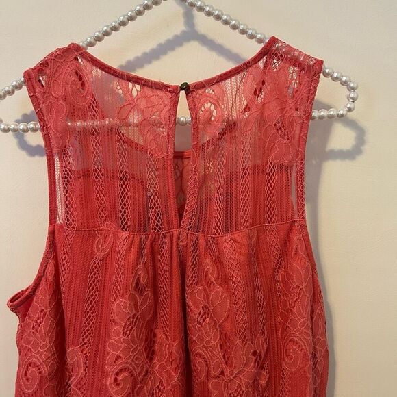 Maurices Womens Tank Top Size 2X pink lace Modal Spring dainty Y2K summer femini - Picture 10 of 11